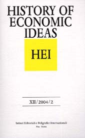 Fascicule, History of economic ideas : XII, 2, 2004, Istituti editoriali e poligrafici internazionali  ; Fabrizio Serra