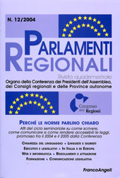 Issue, Parlamenti regionali. SET./DIC., 2004, Franco Angeli