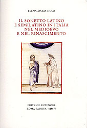 E-book, Il sonetto latino e semilatino in Italia nel Medioevo e nel Rinascimento, Antenore