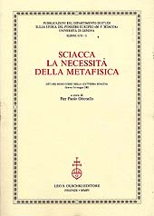 Capitolo, L'oscuramento dell'intelligenza metafisica nella diagnosi di Sciacca, L.S. Olschki