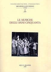 Chapter, Tempo e ritmo nelle composizioni seriali. 1952-1956, L.S. Olschki