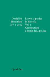 Issue, Discipline filosofiche : XIV, 1, 2004, Quodlibet