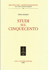 E-book, Studi sul Cinquecento, Balmas, Enea, L.S. Olschki