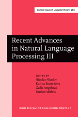 eBook, Recent Advances in Natural Language Processing III, John Benjamins Publishing Company