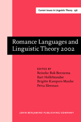 E-book, Romance Languages and Linguistic Theory 2002, John Benjamins Publishing Company