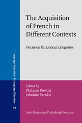 eBook, The Acquisition of French in Different Contexts, John Benjamins Publishing Company