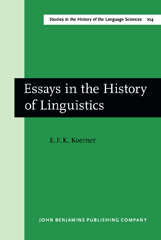 E-book, Essays in the History of Linguistics, Koerner, E.F.K., John Benjamins Publishing Company