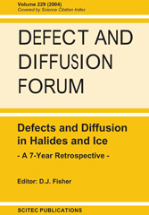 E-book, Defects and Diffusion in Halides and Ice : A 7-Year Retrospective, Trans Tech Publications Ltd