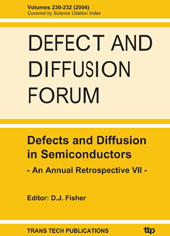 eBook, Defects and Diffusion in Semiconductors : An Annual Retrospective VII, Trans Tech Publications Ltd