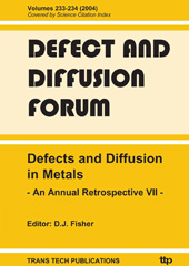 E-book, Defects and Diffusion in Metals : An Annual Retrospective - VII, Trans Tech Publications Ltd