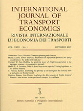 Article, World Research in Transport Economics, La Nuova Italia  ; RIET  ; Fabrizio Serra