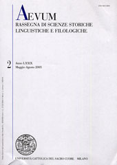 Fascicolo, Aevum : rassegna di scienze storiche, linguistiche e filologiche. MAG./AGO., 2005, Vita e Pensiero