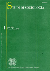 Fascicolo, Studi di sociologia. N. 1 - 2005, 2005, Vita e Pensiero