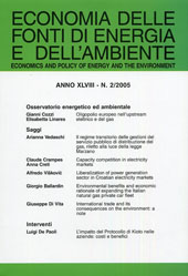 Fascicolo, Economia delle fonti di energia e dell'ambiente. Fascicolo 2, 2005, Franco Angeli