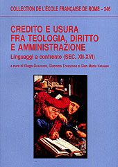 Chapter, "Eva a dyabolo peccatum mutuavit" : peccato originale, prestito usurario e "redemptio" come metafore teologico-economiche, École française de Rome