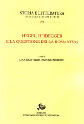 Capítulo, Contributi : La "Romanitas" fra Heidegger e Hegel, Edizioni di storia e letteratura