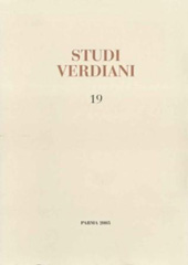 Issue, Studi Verdiani : 19, 2005, Istituto nazionale di studi verdiani