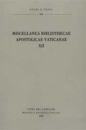 E-book, Miscellanea Bibliothecae Apostolicae Vaticanae XII., Biblioteca apostolica vaticana