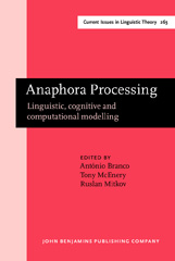 E-book, Anaphora Processing, John Benjamins Publishing Company