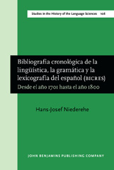 E-book, Bibliografia cronologica de la linguistica, la gramatica y la lexicografia del espanol (BICRES III), John Benjamins Publishing Company