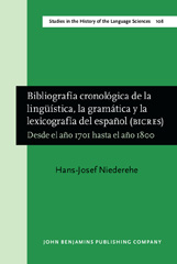 eBook, Bibliografia cronologica de la linguistica, la gramatica y la lexicografia del espanol (BICRES III), John Benjamins Publishing Company