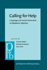 E-book, Calling for Help, John Benjamins Publishing Company