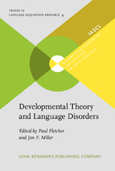 E-book, Developmental Theory and Language Disorders, John Benjamins Publishing Company