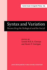 E-book, Syntax and Variation, John Benjamins Publishing Company