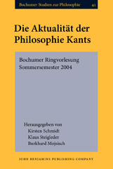E-book, Die Aktualitat der Philosophie Kants, John Benjamins Publishing Company