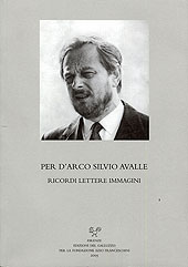 Capítulo, Ricordo di d'Arco Silvio Avalle, SISMEL edizioni del Galluzzo