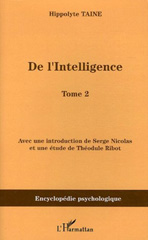 E-book, De l'intelligence, Taine, Hippolyte, L'Harmattan