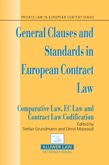 E-book, General Clauses and Standards in European Contract Law, Kluwer Law International