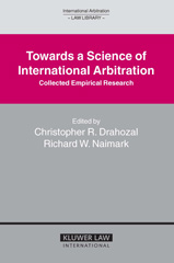E-book, Towards a Science of International Arbitration : Collected Empirical Research, Kluwer Law International
