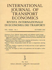 Artikel, The Adjustment of Supply Chains to New States : A Qualitative Assessment of Decision Relationships with Reference to Congestion Charging, La Nuova Italia  ; RIET  ; Fabrizio Serra
