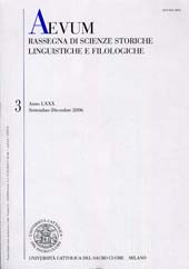 Artículo, Presentazione degli studi in memoria di Agostino Sottili (Milano, Università Cattolica, 7 dicembre 2005), Vita e Pensiero