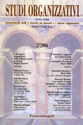 Fascicolo, Studi organizzativi. Fascicolo 2, 2006, Franco Angeli