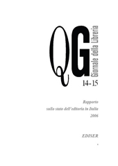 E-book, Rapporto sullo stato dell'editoria in Italia, 2006, Ediser