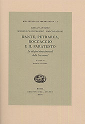 Chapter, Il paratesto nelle edizioni rinascimentali italiane del "Canzoniere" e dei "Trionfi", Edizioni dell'Ateneo