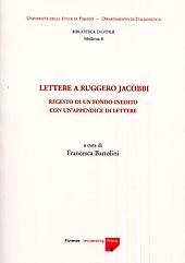E-book, Lettere a Ruggero Jacobbi : regesto di un fondo inedito con un'appendice di lettere, Firenze University Press