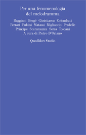 Capítulo, Figurazione tragica e drammatica nel melodramma: da Monteverdi a Schönberg, Quodlibet