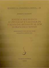 eBook, Postille all'Elenco di tipografi e calcografi italiani dal secolo XV al XVIII di Francesco Novati, Salerno