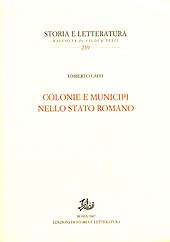 E-book, Colonie e municipi nello Stato romano, Edizioni di storia e letteratura