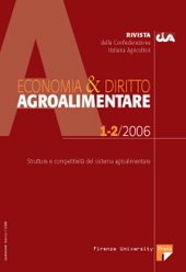 Artikel, L'industria alimentare italiana : struttura e differenze territoriali, Firenze University Press