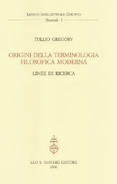 E-book, Origini della terminologia filosofica moderna : linee di ricerca, L.S. Olschki