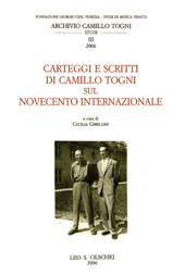E-book, Carteggi e scritti di Camillo Togni sul Novecento internazionale, Togni, Camillo, 1922-1993, L.S. Olschki
