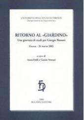 E-book, Ritorno al Giardino : una giornata di studi per Giorgio Bassani : Firenze, 26 marzo 2003, Bulzoni