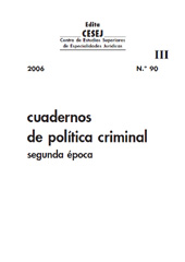 Fascicule, Cuadernos de Política Criminal : 90, III, 2006, Dykinson