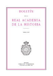 Fascículo, Boletín de la Real Academia de la Historia : CCIII, III, 2006, Real Academia de la Historia