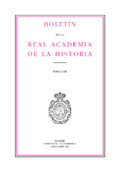 Issue, Boletín de la Real Academia de la Historia : CCIII, I, 2006, Real Academia de la Historia