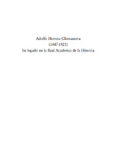 E-book, Adolfo Herrera Chiesanova (1847-1925) : su legado en la Real Academia de la Historia, Abascal Palazón, Juan Manuel, Real Academia de la Historia